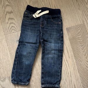 GAP Dark Blue Denim Jogger Pants with Navy Waistband
